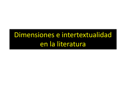 Dimensiones e intertextualidad