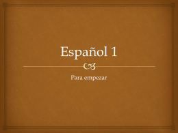 Español 1 - mssalswikipage