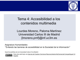 Tema 4: Accesibilidad a los contenidos multimedia