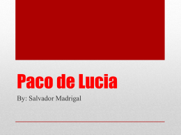 Paco de lucia - Salvador Madrigal
