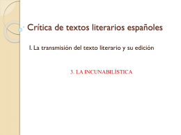 Crítica de textos literarios españoles