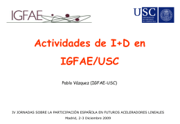Actividades de I+D en IGFAE/USC