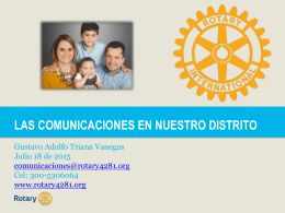 Comunicaciones en el Distrito 4281