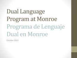 Dual Language Program at Monroe