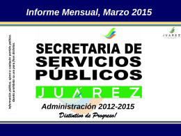 Marzo 2015 - Juárez, NL