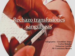 Rechazo transfusiones sanguíneas