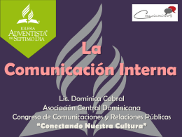 Comunicación Interna - Domínica Cabral