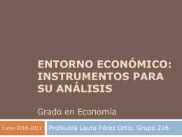 Entorno económico: instrumentos para su análisis