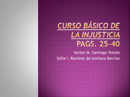 Curso básico de la injusticia Pags. 25-40
