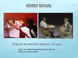 SEXUAL HARRASMENT Acoso Sexual