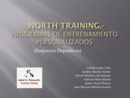 -.North training.- PROGRAMAS DE ENTRENAMIENTO