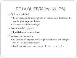 DE LA QUIEBRA(ley 18.175)