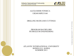 drilling muds and cuttings - Atlantic International University