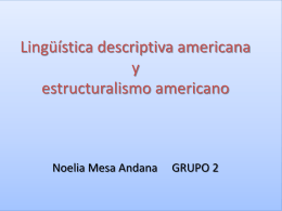 Lingüística descriptiva americana y