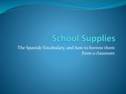 School Supplies - Michelle Fleshman