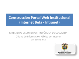Construcción Portal Web Institucional (Internet