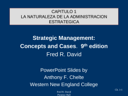 Strategic Management Concepts & Cases Eighth Edition