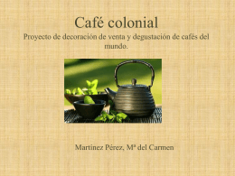 Café colonial proyecto de decoración de venta y
