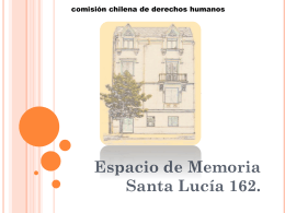 Espacio de Memoria Santa Lucía 162.