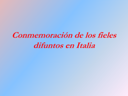 Conmemoración de los fieles difuntos en Italia