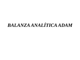 Presentación Balanza Analítica ADAM