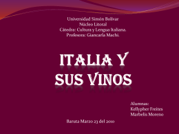 Italia y sus Vinos - Cultura