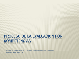Tema 8 Proceso de la evaluacion por competencias