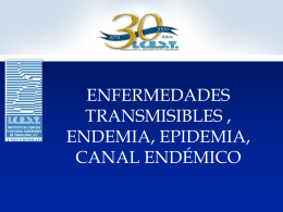 Endemia, Epidemia, Canal Endémico