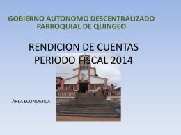 RENDICION DE CUENTAS PERIODO FISCAL 2014