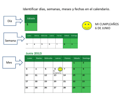Identificar días, semanas, meses y fechas en el