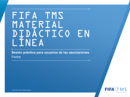 Sesión de práctica - FIFA TMS | Log in