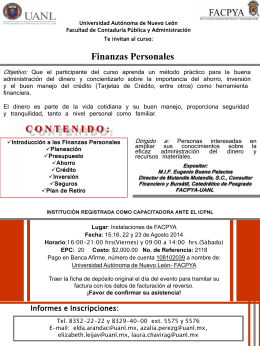 Finanzas Personales Agosto 2014