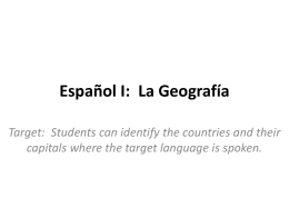 Español III honores: la geografía