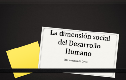 La dimensión social del Desarrollo Humano