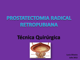 Prostatectomia Radical Retropúbica