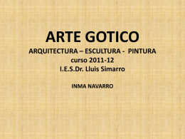 ARTE GOTICO ARQUITECTURA * ESCULTURA