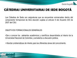 Diapositiva 1 - Sede Bogotá UN - Universidad Nacional de Colombia