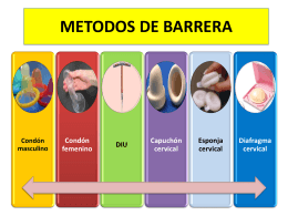 METODOS DE BARRERA - Farmaco2 Dr:Matamoros