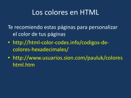 Los colores en HTML - dgeti quintana roo