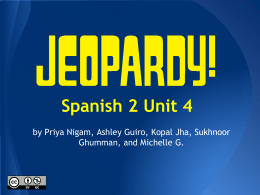 Unidad 4 Jeopardy