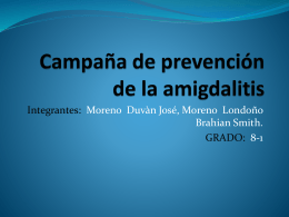 Campaña de prevención de la amigdalitis