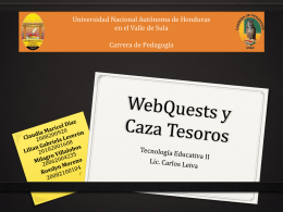 WebQuests - Infopeda Unah-VS