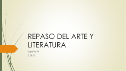 REPASO DEL ARTE Y LITERATURA