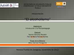 El Alcoholismo (570582) - Psicopedagogía-ULSA