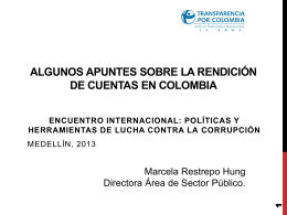 La Rendición de Cuentas en Colombia