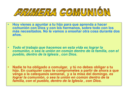 ppt primera comunión - Pagina Web de la Parroquia