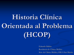 Historia Clínica Orientada a Problemas (HCOP)