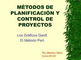 METODOS DE PLANIFICACIÓN Y CONTROL DE PROYECTOS