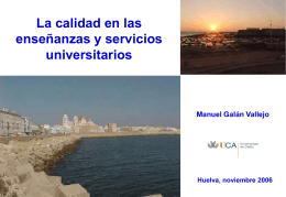 Definicion de calidad - Universidad de Huelva