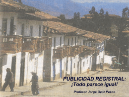 PUBLICIDAD REGISTRAL - DIPLOMADOS EN DERECHO